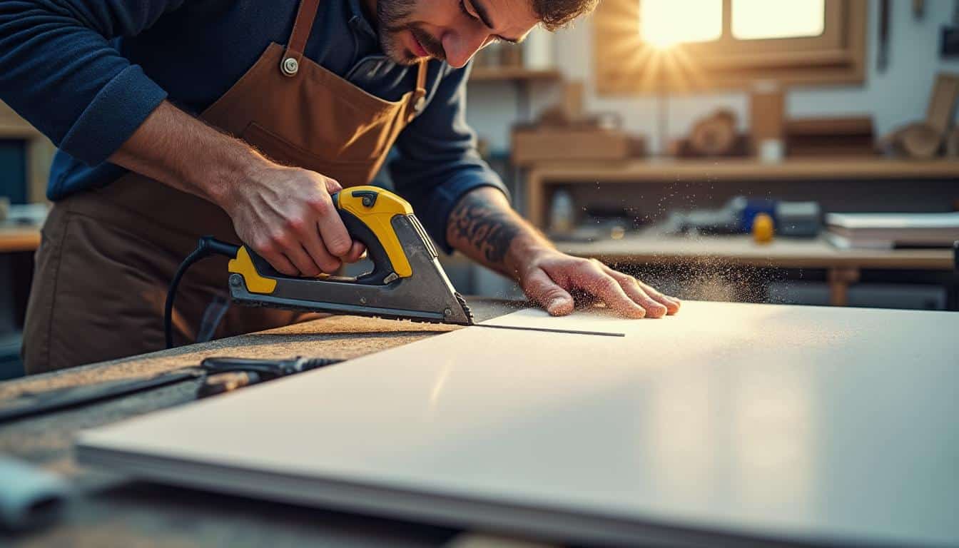 Illustration: Comprendre le mélaminé et les défis pour une coupe sans éclat