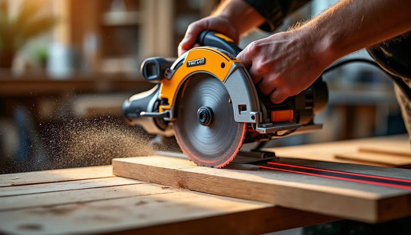 Illustration: Les caractéristiques techniques qui font la différence sur une scie circulaire Erbauer