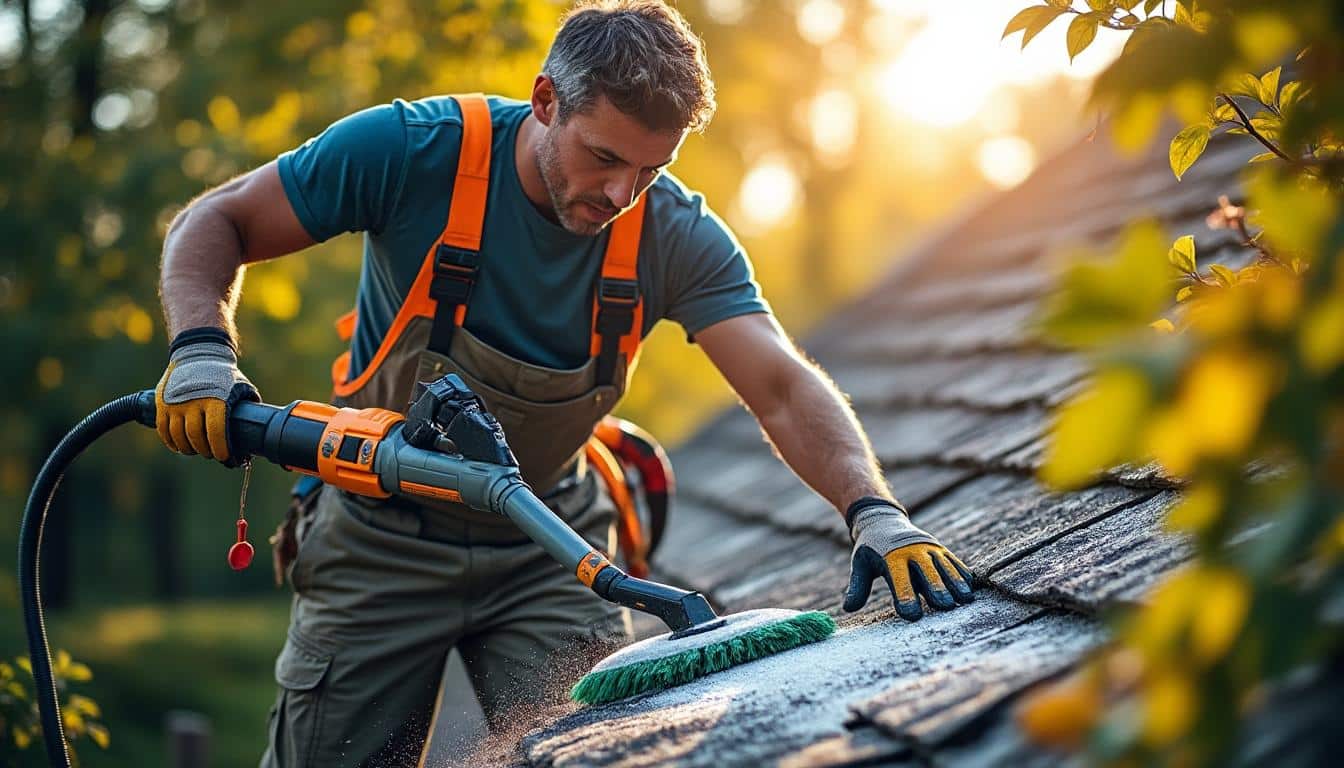 Illustration: Comprendre l’utilité d’un kit de nettoyage de toiture avec perche télescopique