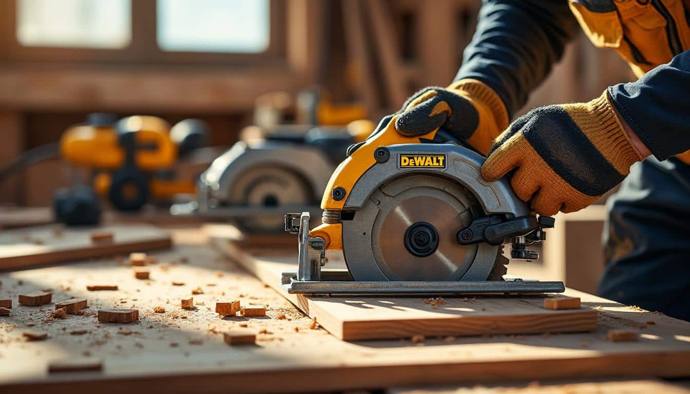 Illustration: Les caractéristiques techniques clés des scies circulaires Dewalt avec rail