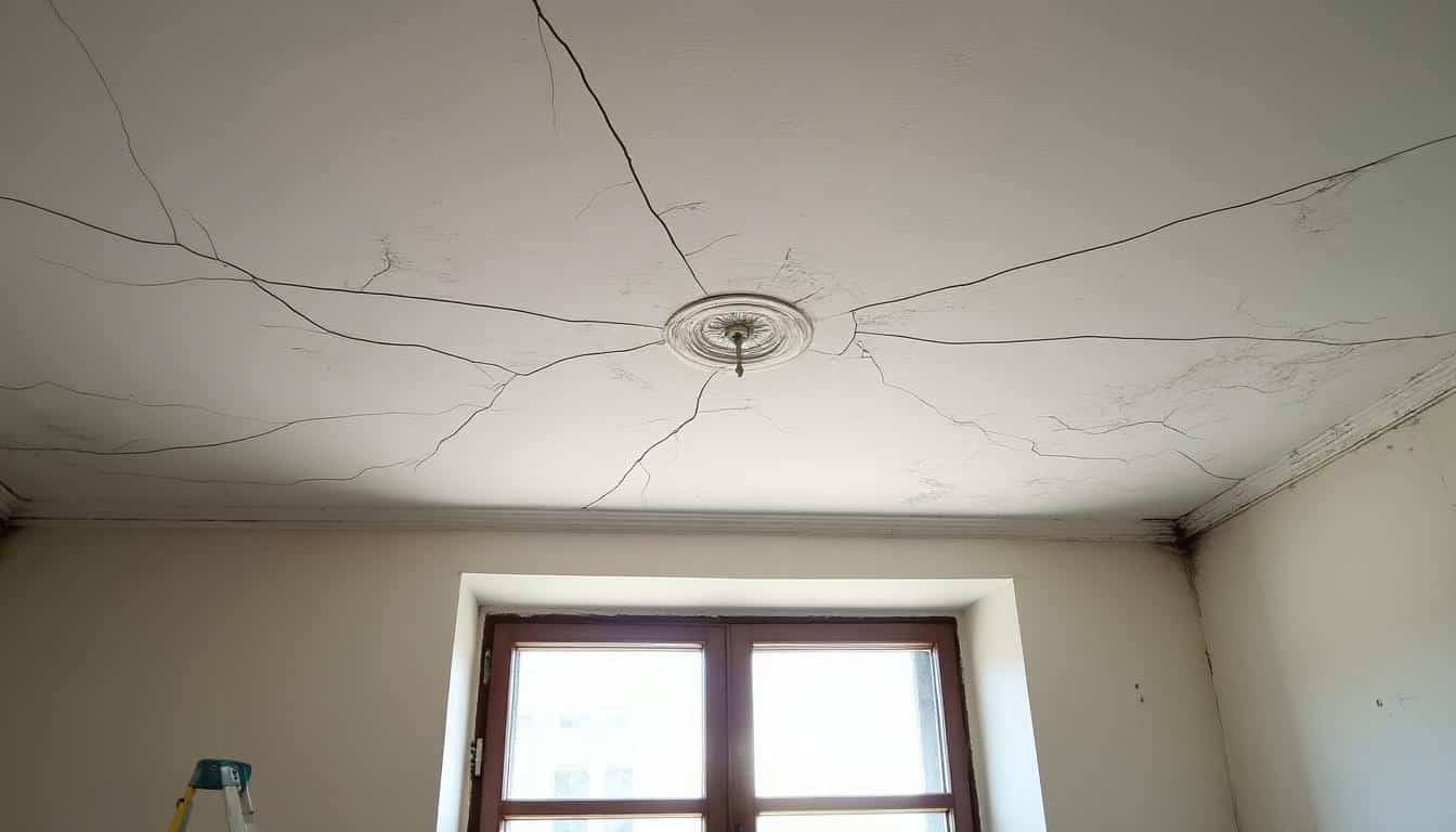 Illustration: Comprendre les fissures et leurs causes sur un plafond