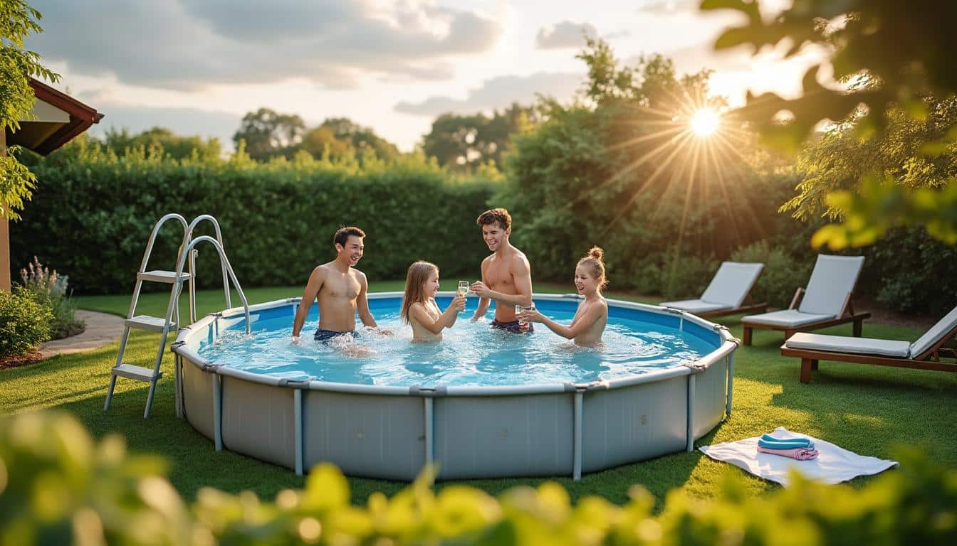 Illustration: Pourquoi opter pour une piscine hors sol en acier au format rond ?