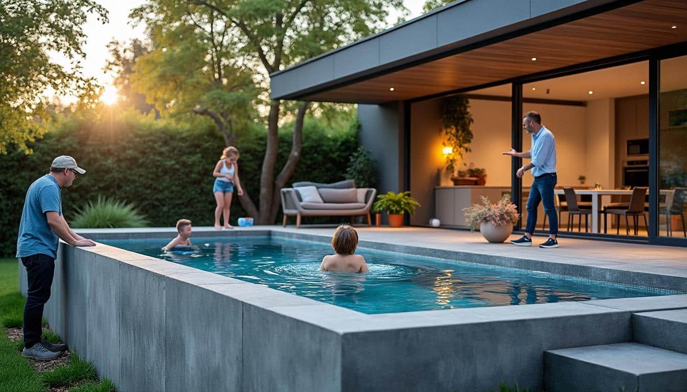 Illustration: Comprendre les spécificités d’une piscine en béton hors sol