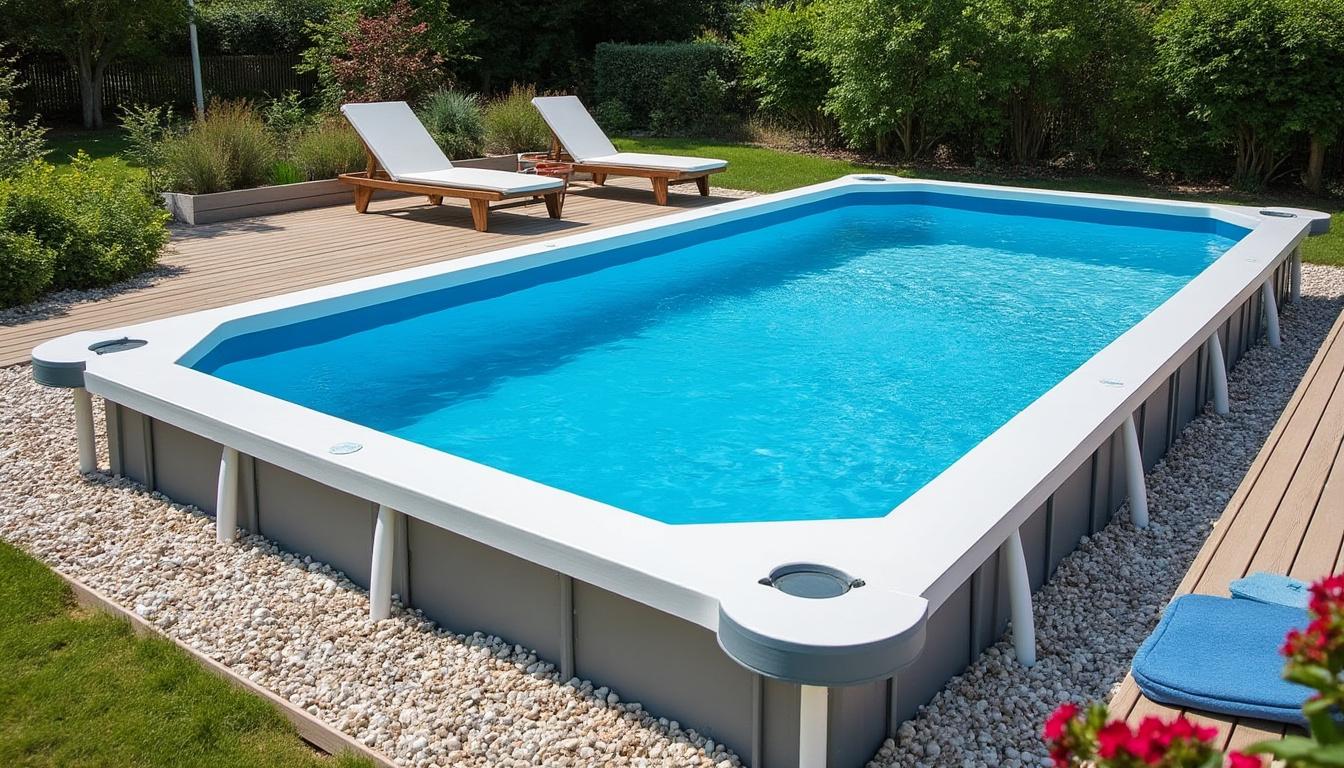 Illustration: Comprendre les dimensions et matériaux d’une piscine rectangulaire 8x4