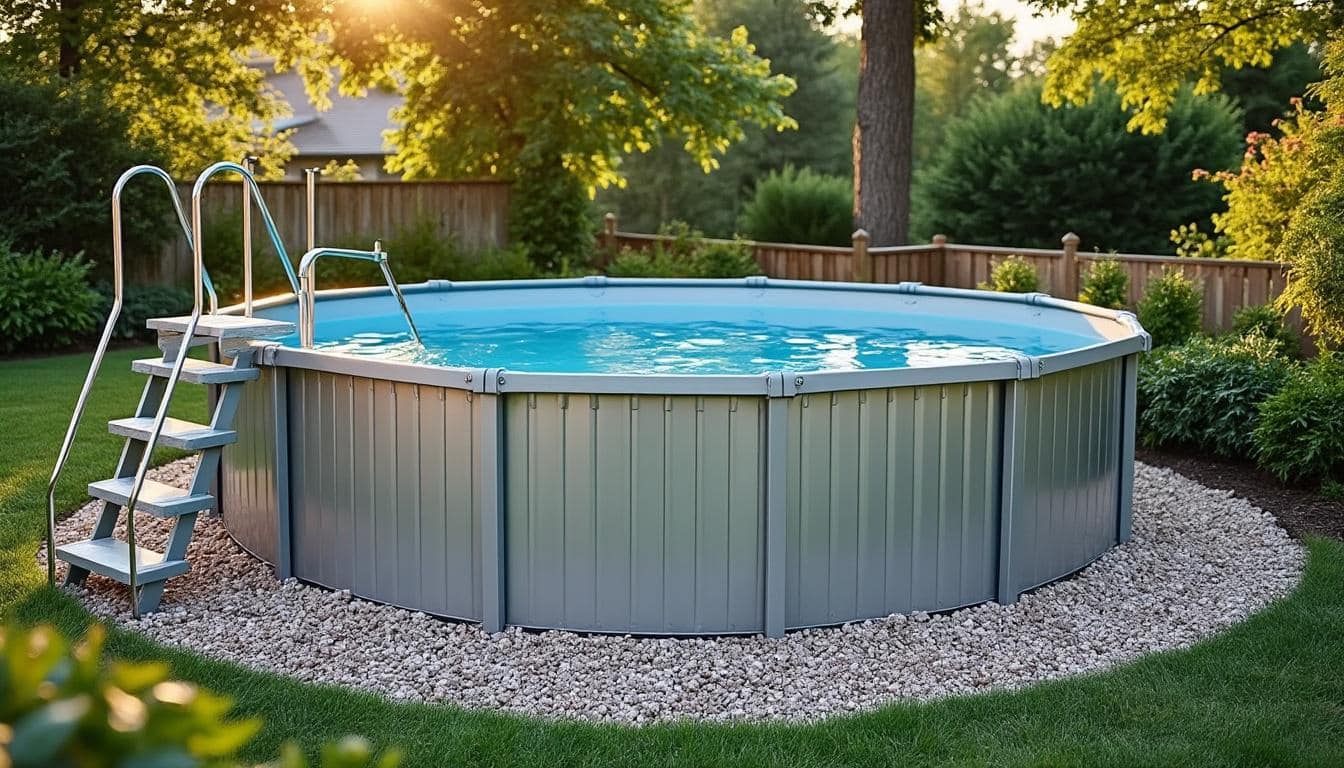 Illustration: Caractéristiques des bassins ronds et ovales en acier pour l'extérieur