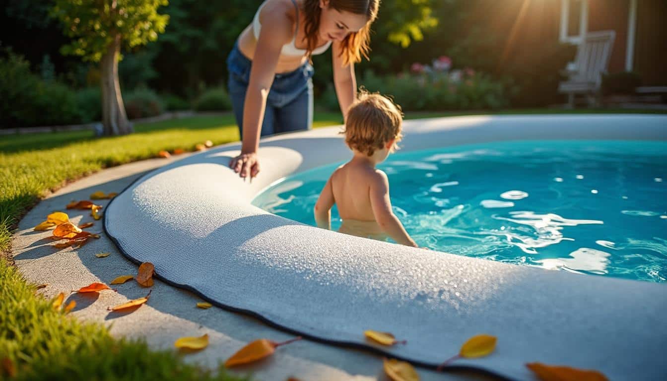 Illustration: Pourquoi un tapis épais est indispensable pour protéger le sol et le bassin de votre piscine